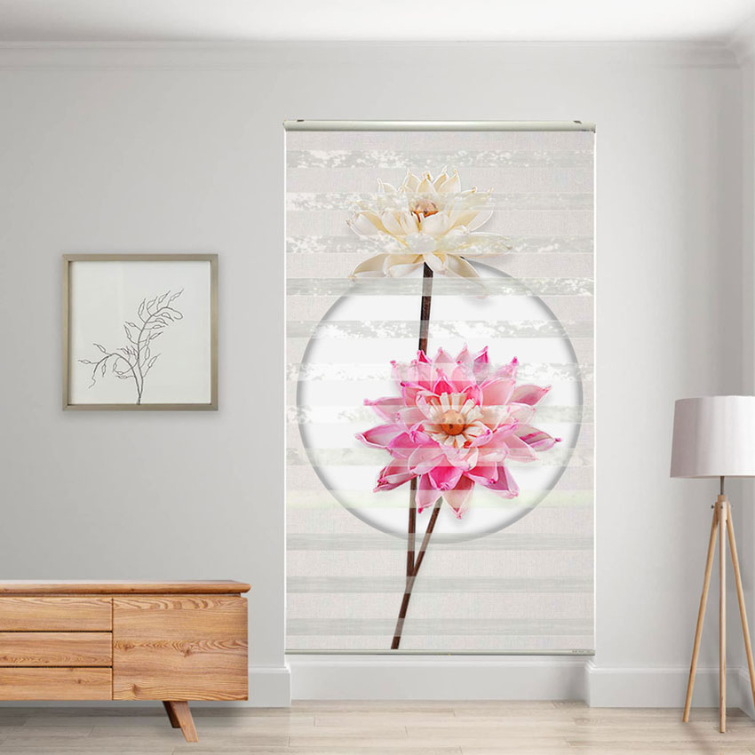 Rèm cầu vồng in tranh mã RCVI-014