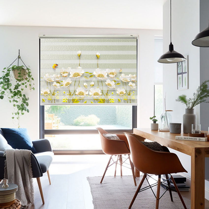 Rèm cầu vồng in tranh mã RCVI-013