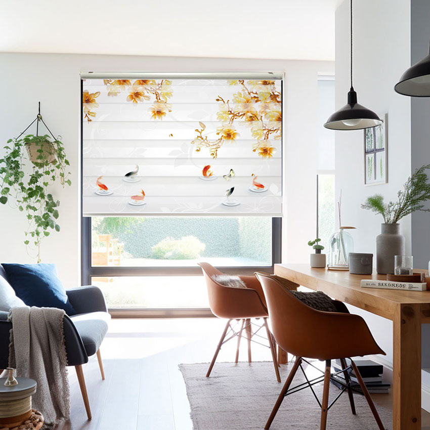 Rèm cầu vồng in tranh mã RCVI-011