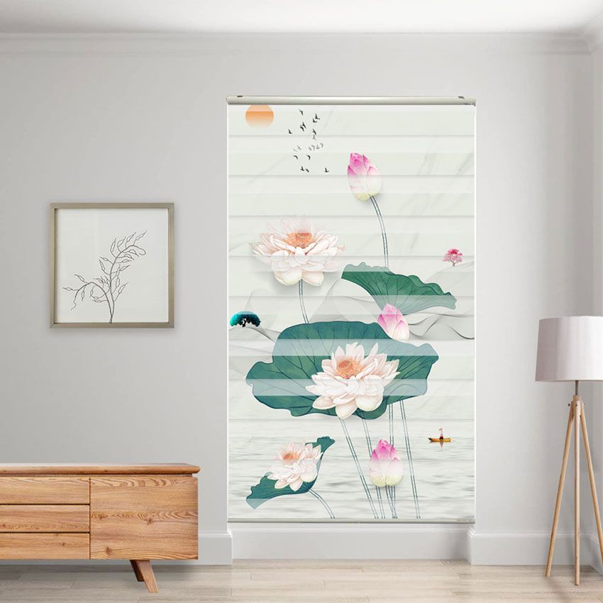 Rèm cầu vồng in tranh mã RCVI-009