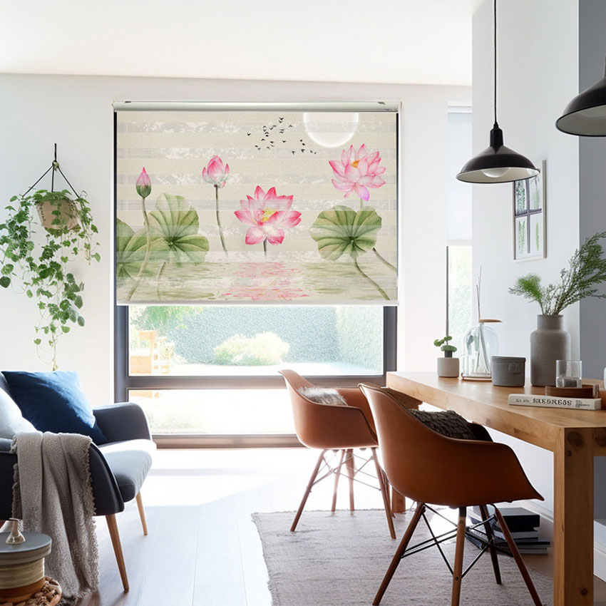 Rèm cầu vồng in tranh mã RCVI-008