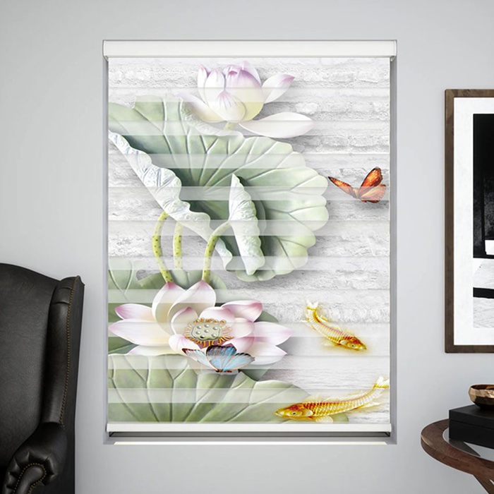 Rèm cầu vồng in tranh mã RCVI-002