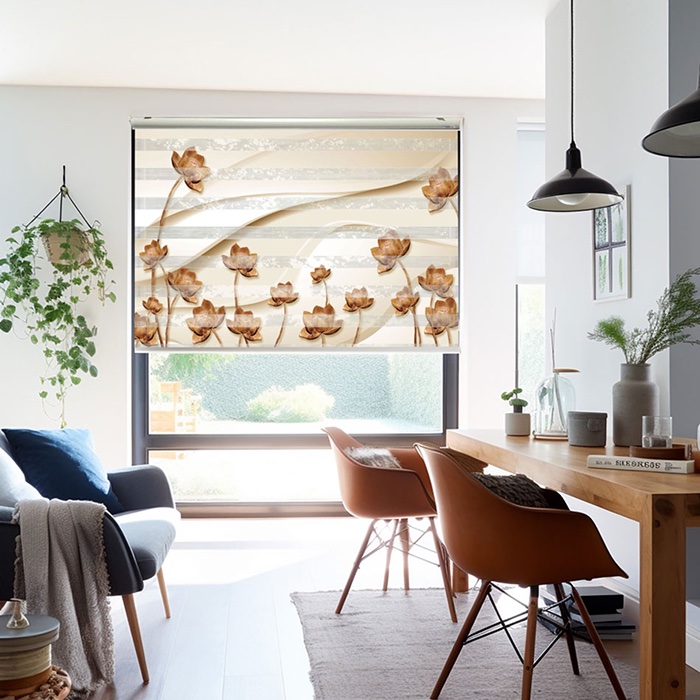 Rèm cầu vồng in tranh mã RCVI-001