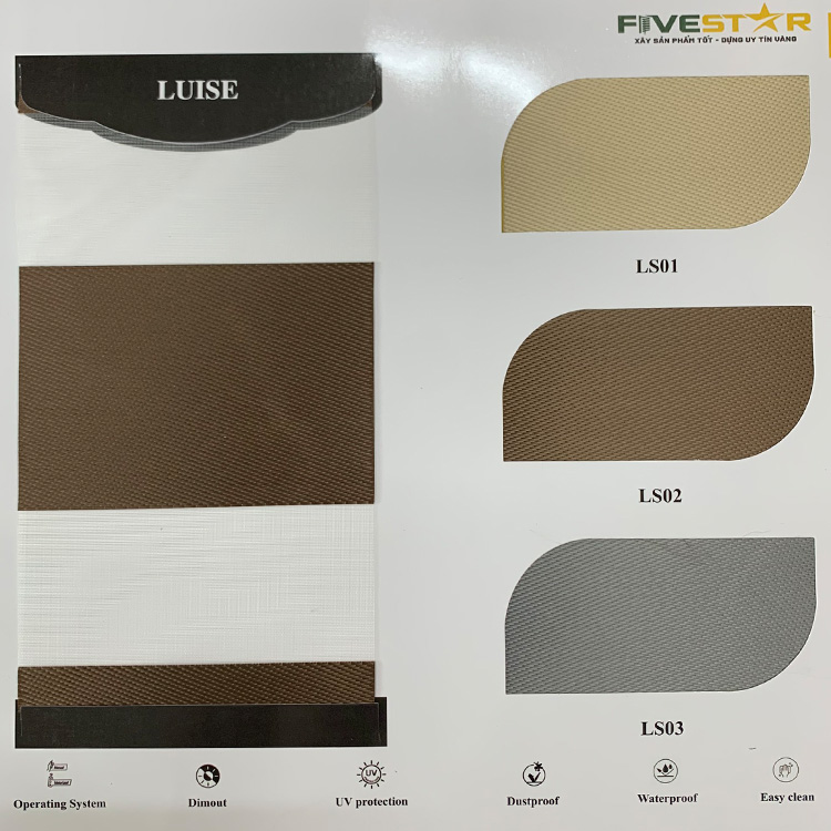 Rèm cầu vồng cách nhiệt hãng FIVESTAR – Mã LUISE