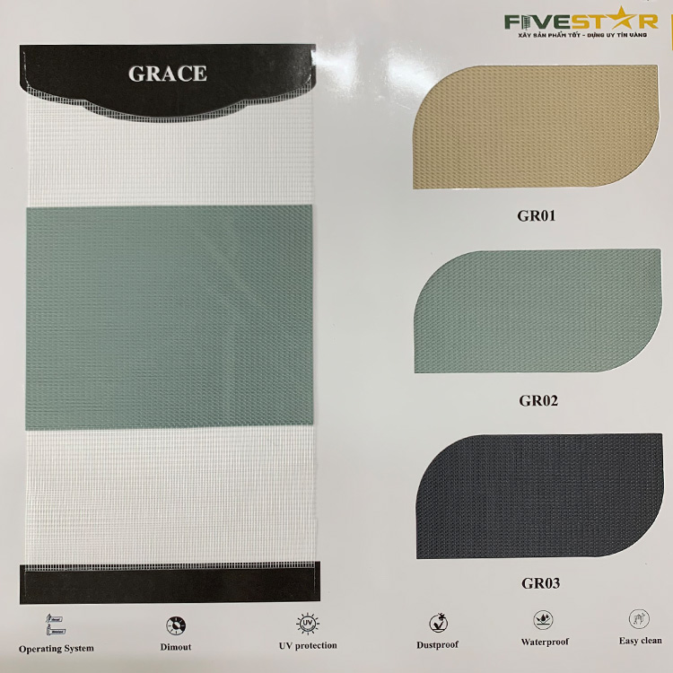 Rèm cầu vồng cản nắng tốt hãng FIVESTAR – Mã GRACE