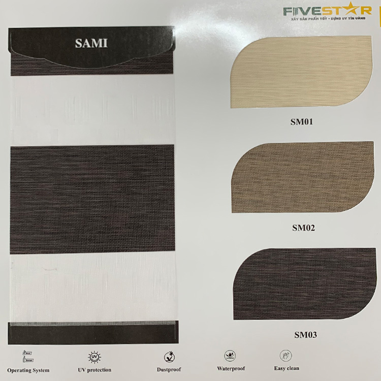 Rèm cầu vồng hãng FIVESTAR – Mã SAMI