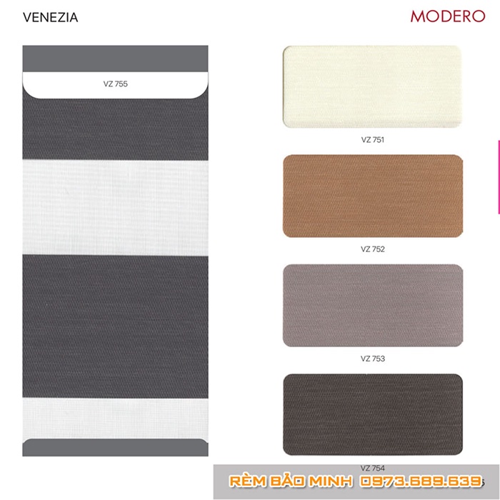 Rèm cầu vồng cao cấp nhập khẩu Hàn Quốc hãng Modero – Mã Venezia