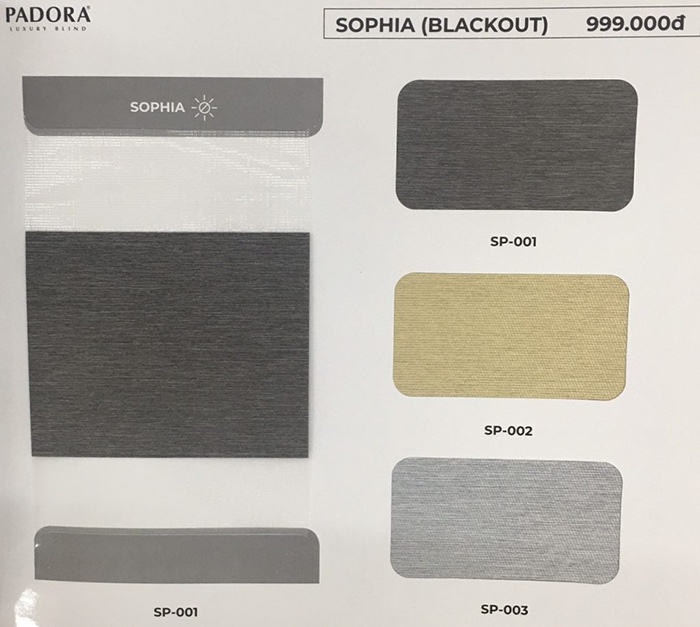 Rèm cầu vồng hãng Padora (Winsun Blinds) mã Sophia