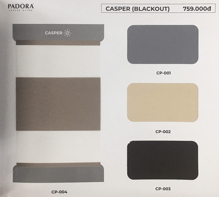 Rèm cầu vồng hãng Padora (Winsun Blinds) mã Casper