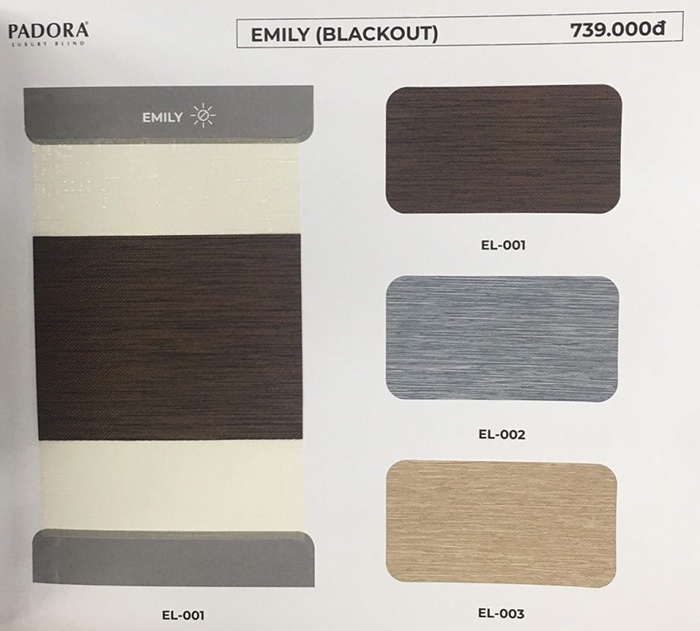 Rèm cầu vồng hãng Padora (Winsun Blinds) mã Emily