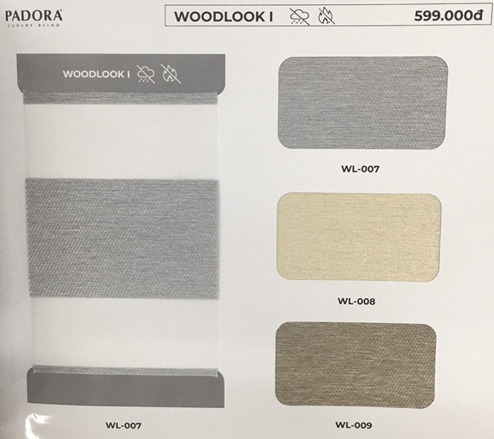 Rèm cầu vồng hãng Padora (Winsun Blinds) mã Woodlook 1