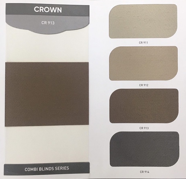 Rèm cầu vồng hãng City blinds mã Crown