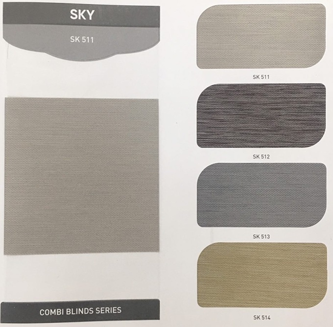 Rèm cầu vồng hãng City blinds mã Sky