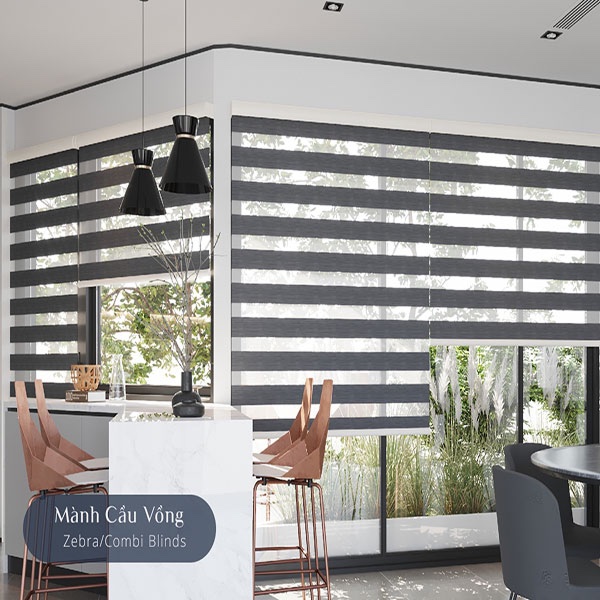 Rèm cầu vồng hãng City blinds mã Twill