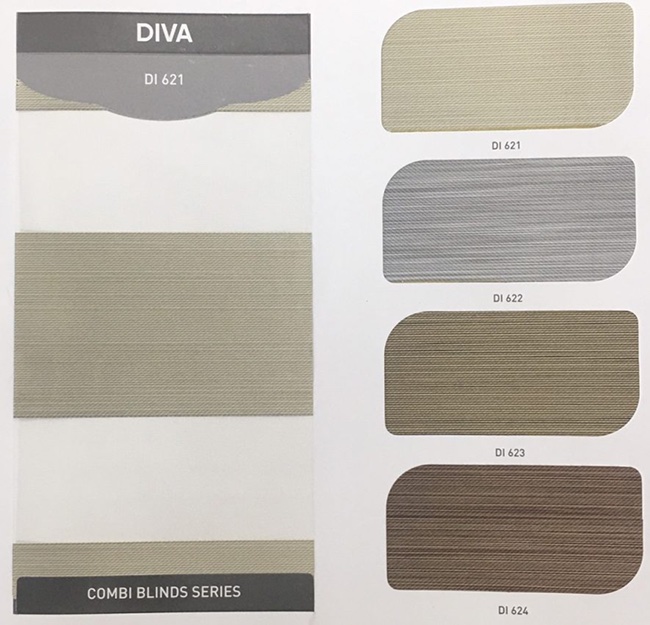 Rèm cầu vồng hãng City blinds mã Diva