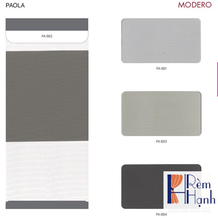 Rèm cửa Modero dạng cuốn cầu vồng – Mã Paola