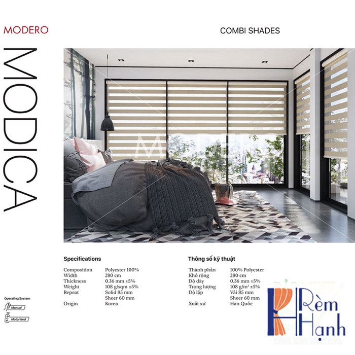 Rèm cầu vồng chống nắng Modero – Mã Modica