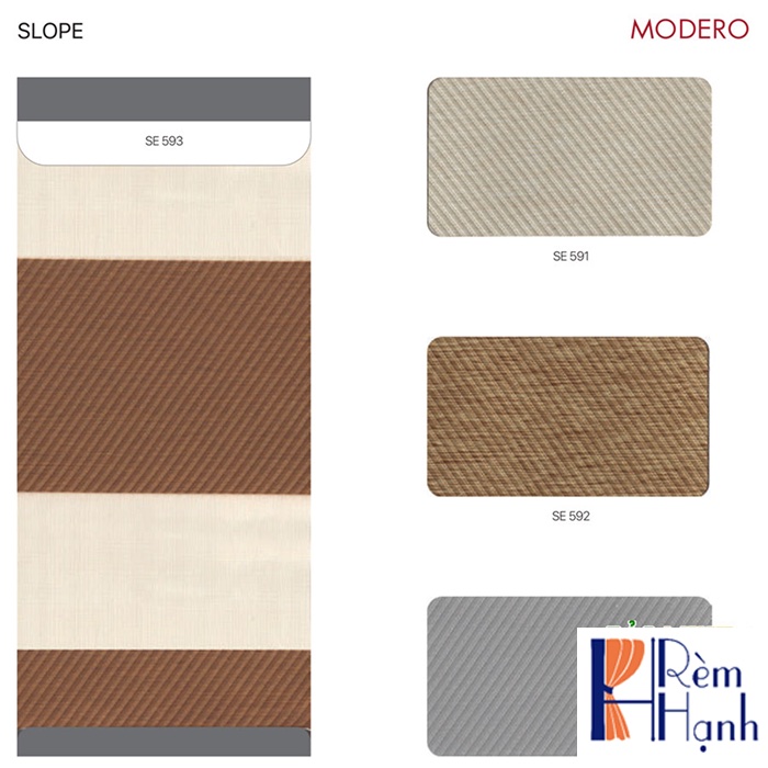 Rèm cuốn cầu vồng Hàn Quốc hãng Modero – Mã Slope