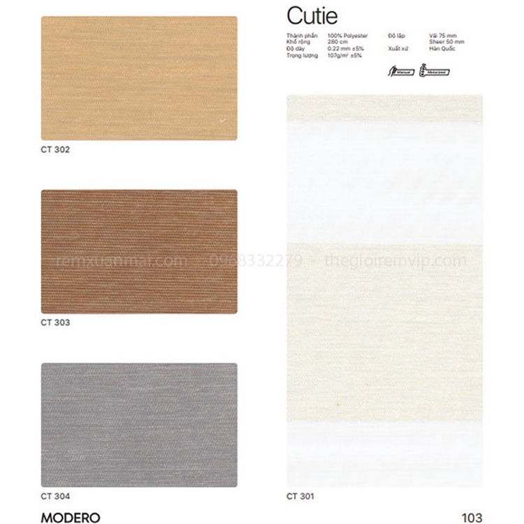 Rèm cửa sổ cầu vồng giá rẻ hãng Modero – mã Cutie