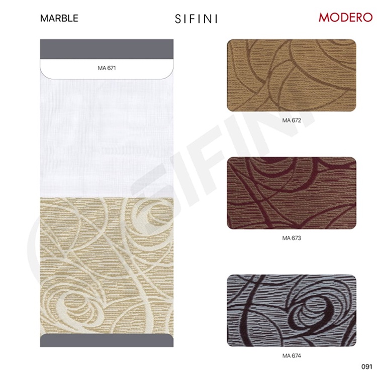 Màn cửa Hàn Quốc dạng cuốn cầu vồng đẹp hãng Modero – mã Marble