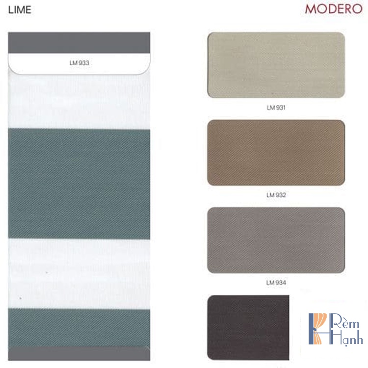 Rèm cầu vồng cao cấp Hàn Quốc hãng Modero mã Lime