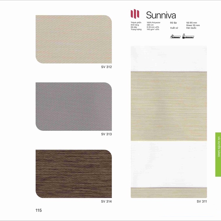 Rèm cầu vồng Modero mã Sunniva