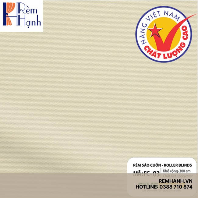 Rèm cuốn văn phòng cản nắng 100% hãng FIVESTAR mã FC01
