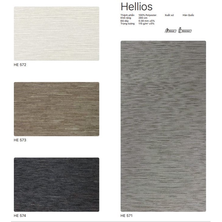 Rèm cuốn Hàn Quốc hãng Modero mã Hellios