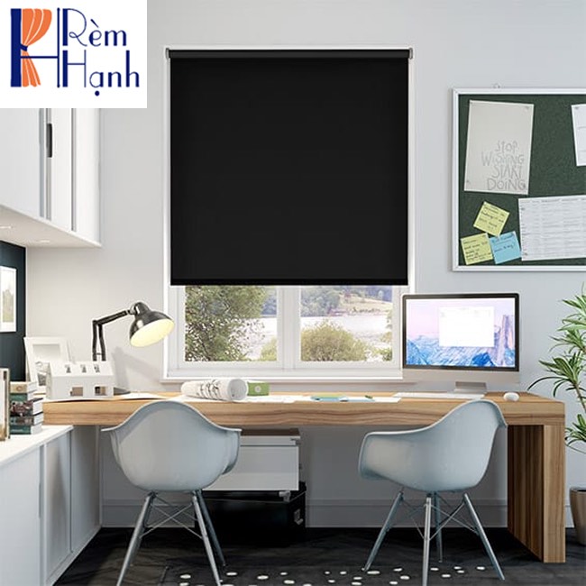 Rèm cuốn cản nắng vải ánh kim hãng Star Blinds C329