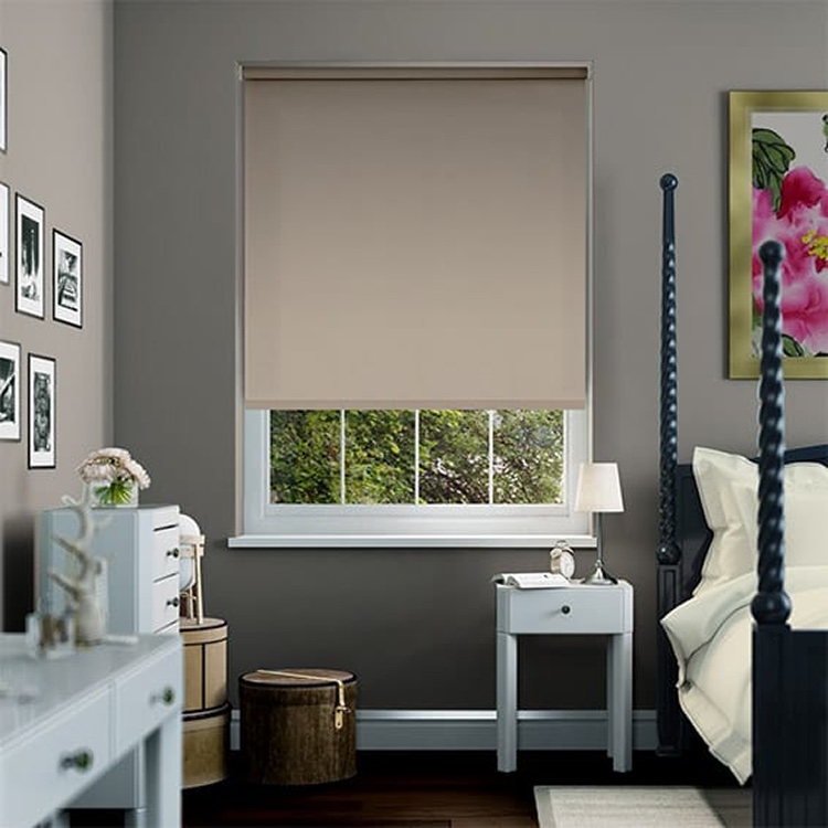 Rèm cuốn chống nắng vải trơn hãng Star Blinds C566