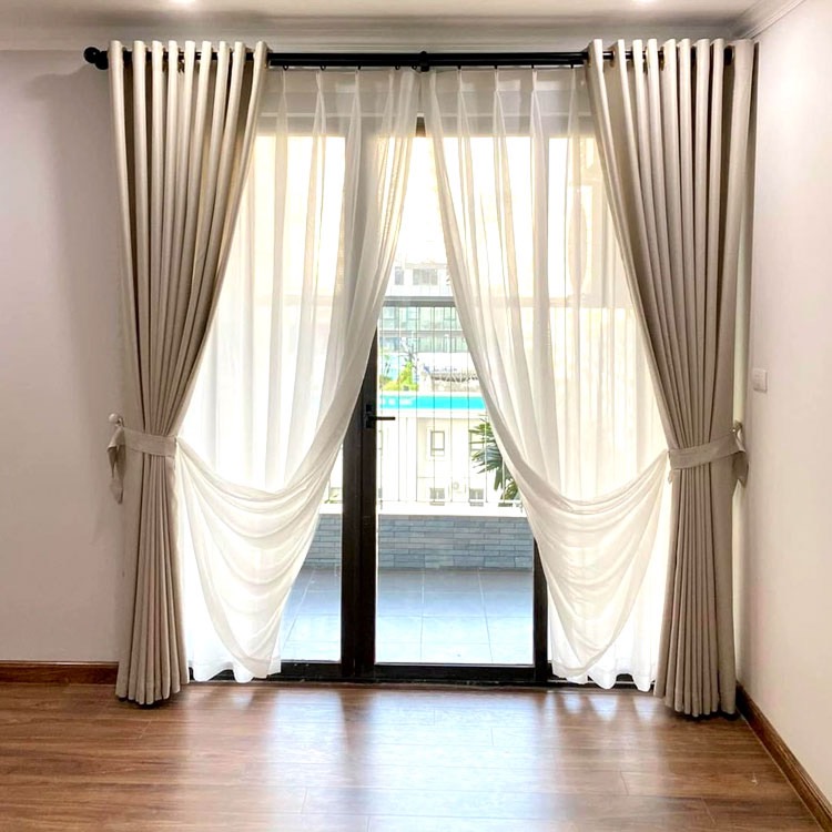 Rèm vải đẹp cản nắng tốt TP44