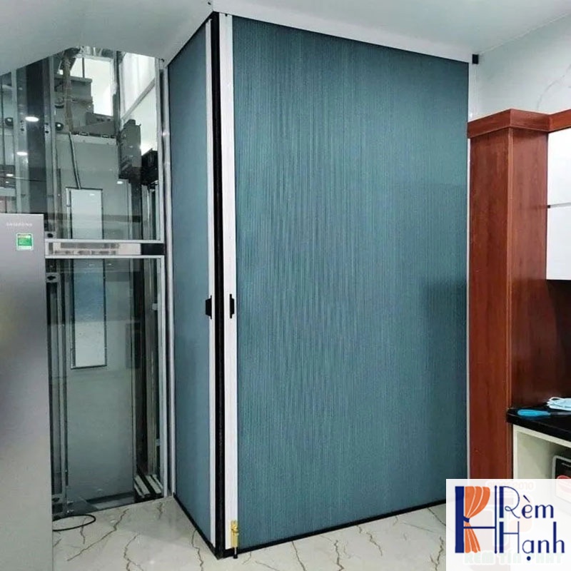 Vách ngăn gian thờ đẹp bằng vải rèm tổ ong mã FSV91