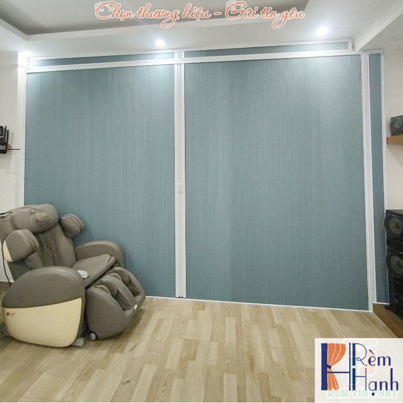 Vách ngăn lạnh phòng khách đẹp bằng vải tổ ong mã FSV40