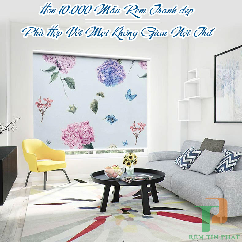 Rèm cuốn in tranh cản nắng 100% Mã HSE0705