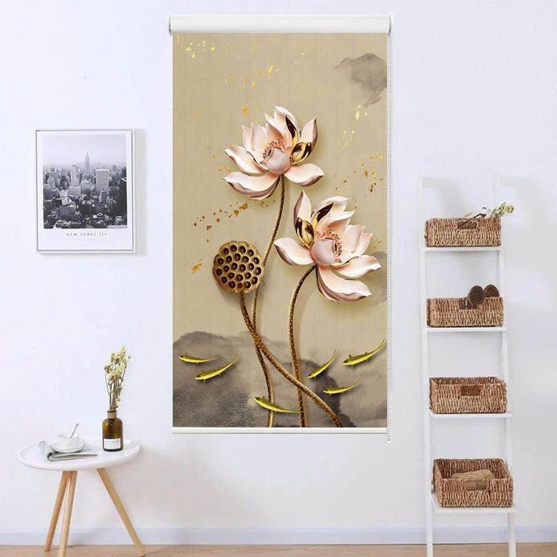 Rèm cuốn in tranh cản nắng 100% Mã HSE0720