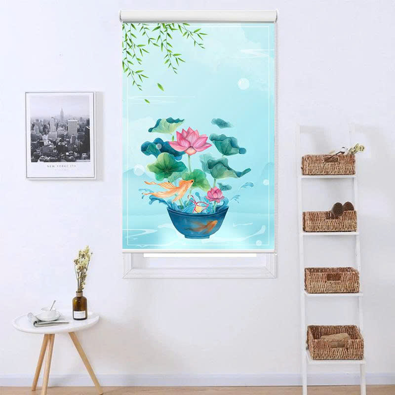 Rèm cuốn in tranh cản nắng 100% Mã HSE0743