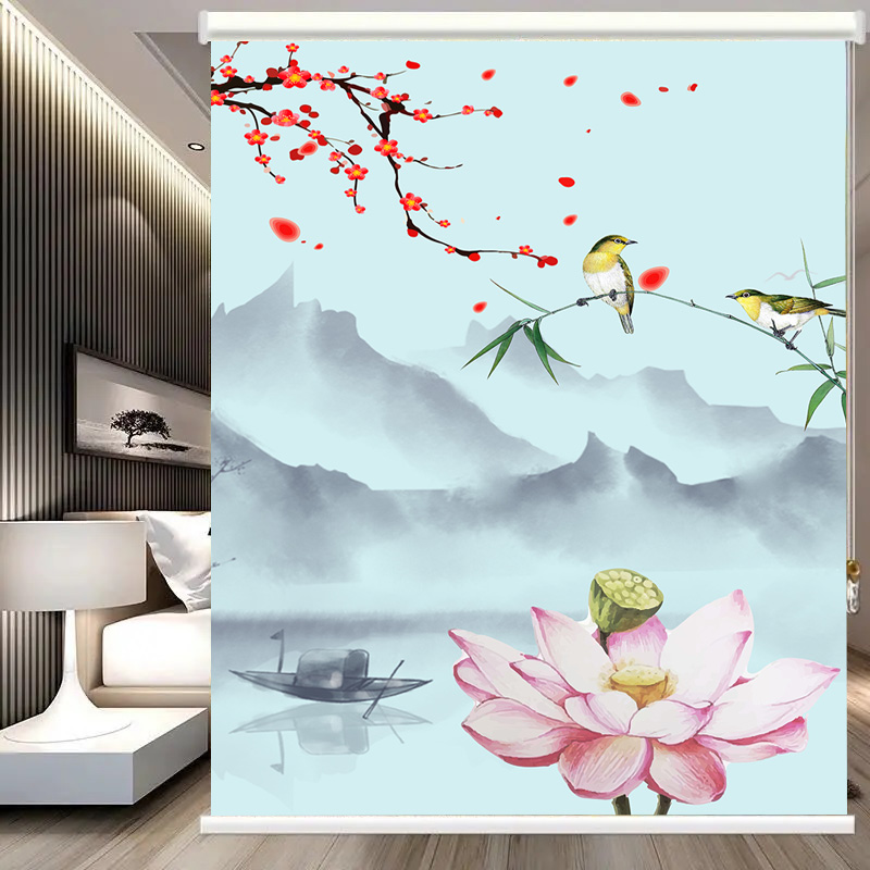 Rèm cuốn in tranh cản nắng 100% Mã HSE0601