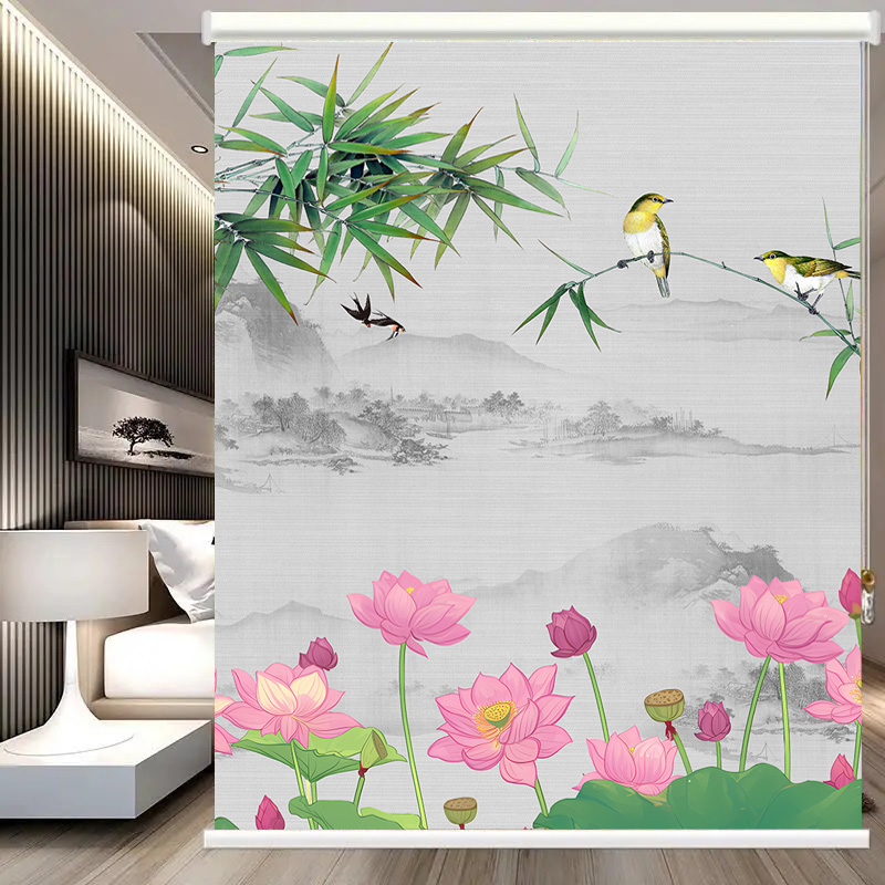 Rèm cuốn in tranh cản nắng 100% Mã HSE0611