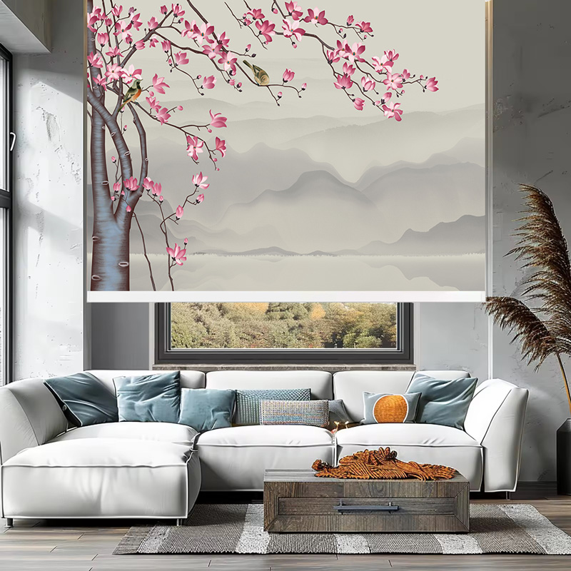 Rèm cuốn in tranh cản nắng 100% Mã HSE0604