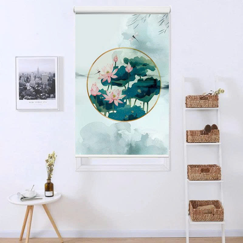 Rèm cuốn in tranh cản nắng 100% Mã HSE0749