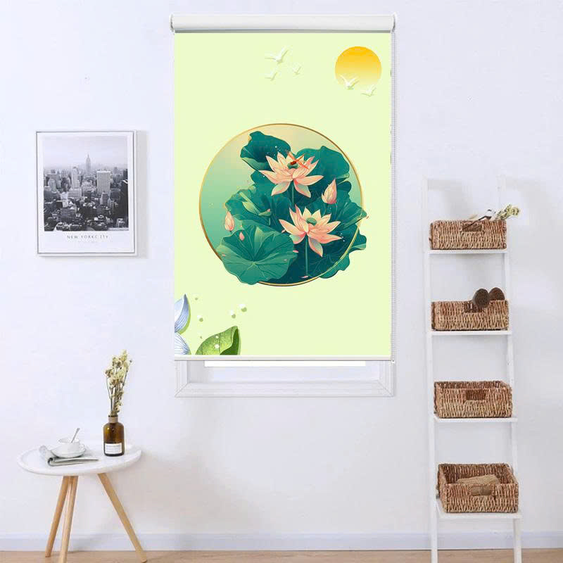 Rèm cuốn in tranh cản nắng 100% Mã HSE0744