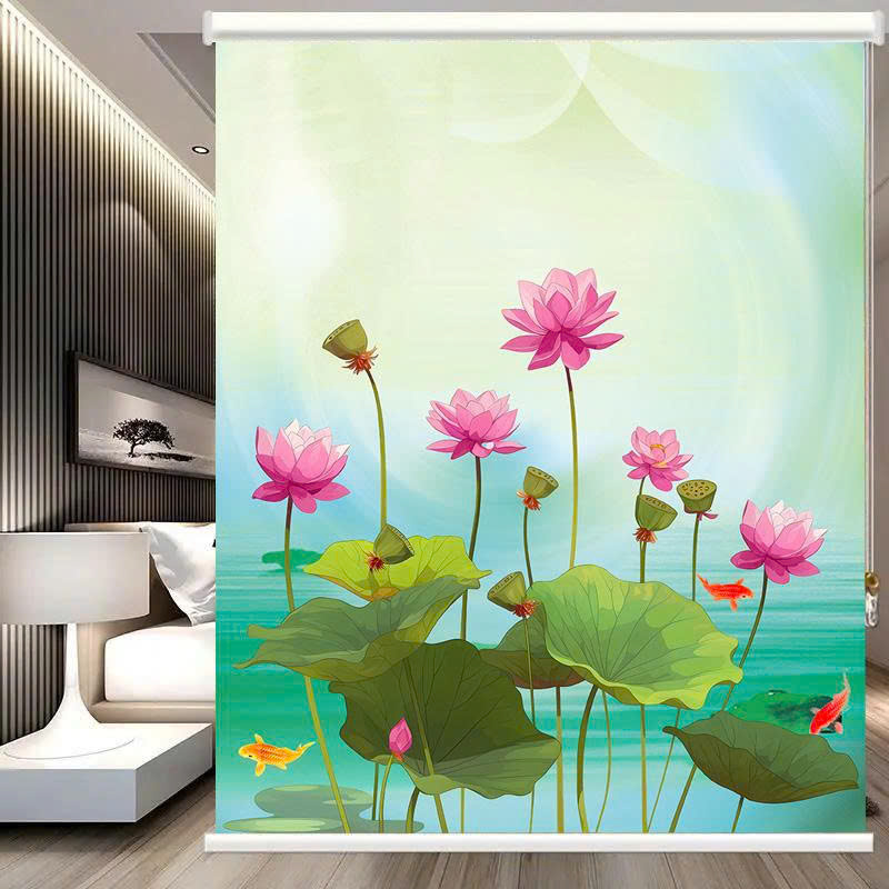 Rèm cuốn in tranh cản nắng 100% Mã HSE0742