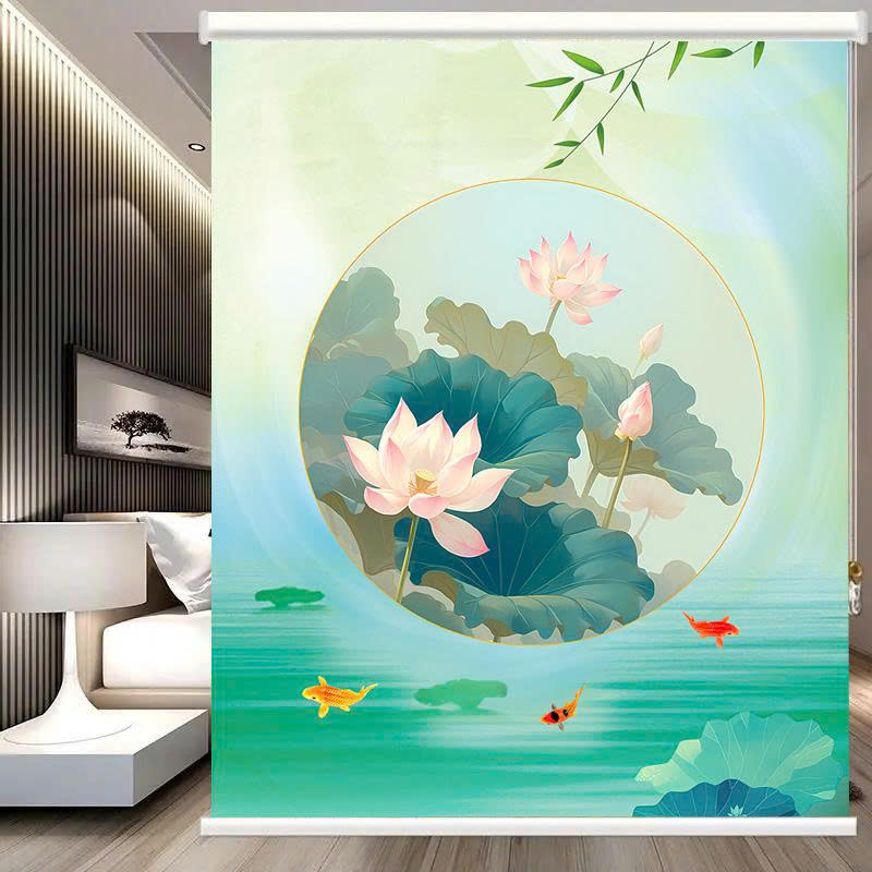 Rèm cuốn in tranh cản nắng 100% Mã HSE0740