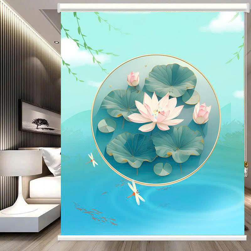 Rèm cuốn in tranh cản nắng 100% Mã HSE0738