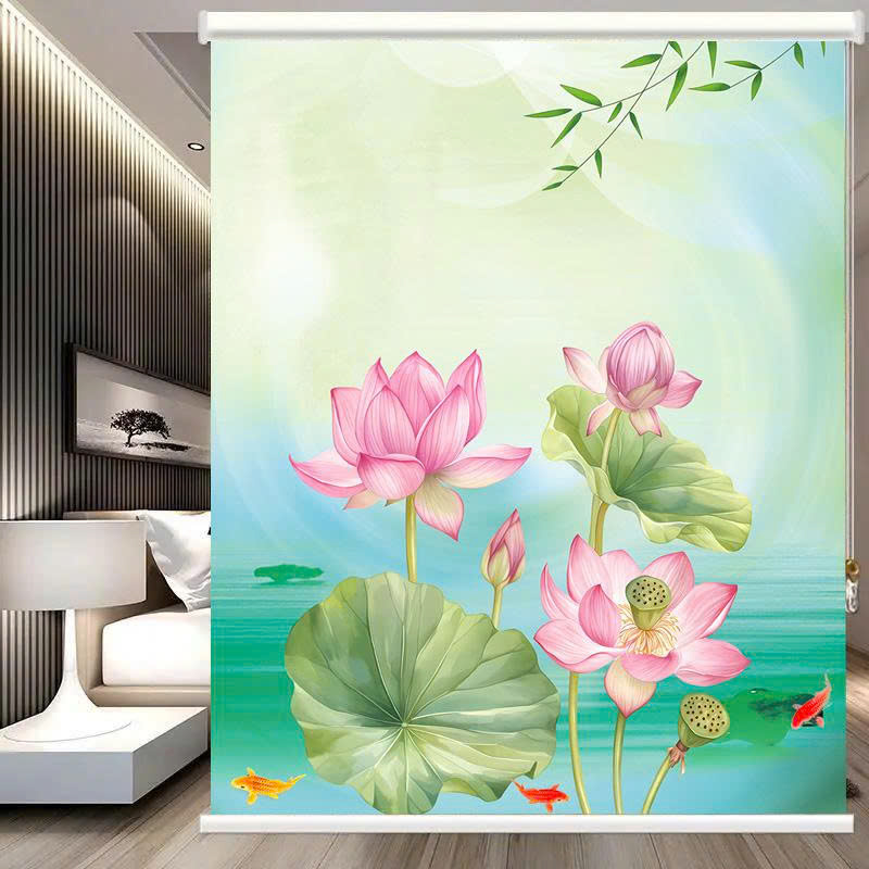 Rèm cuốn in tranh cản nắng 100% Mã HSE0737