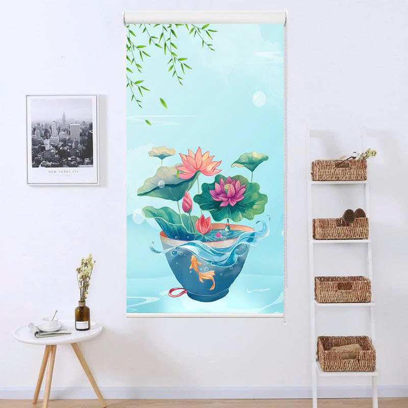 Rèm cuốn in tranh cản nắng 100% Mã HSE0724