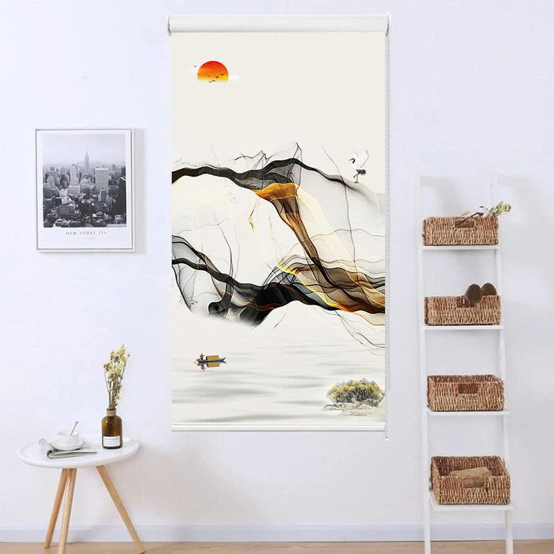 Rèm cuốn in tranh cản nắng 100% Mã HSE0719