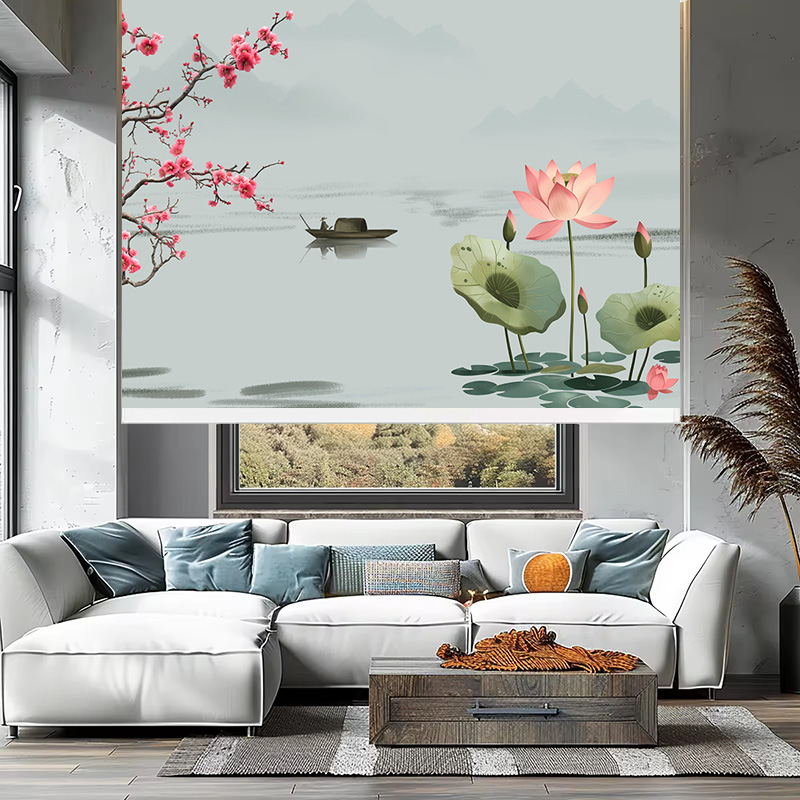 Rèm cuốn in tranh cản nắng 100% Mã HSE0618