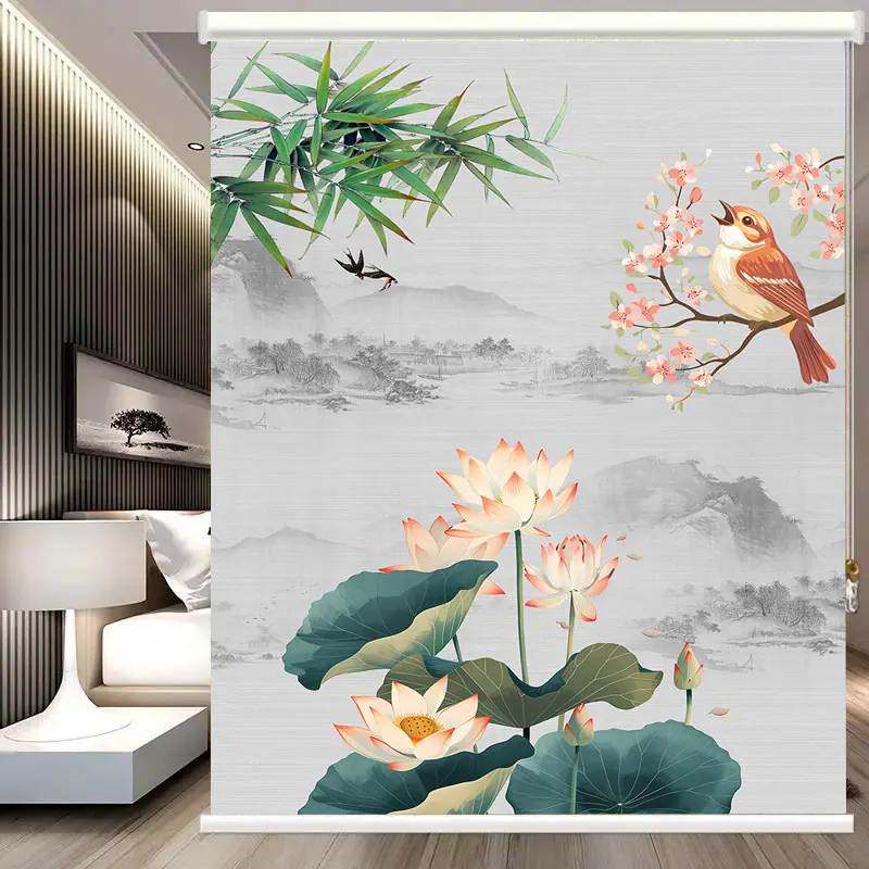 Rèm cuốn in tranh cản nắng 100% Mã HSE0613