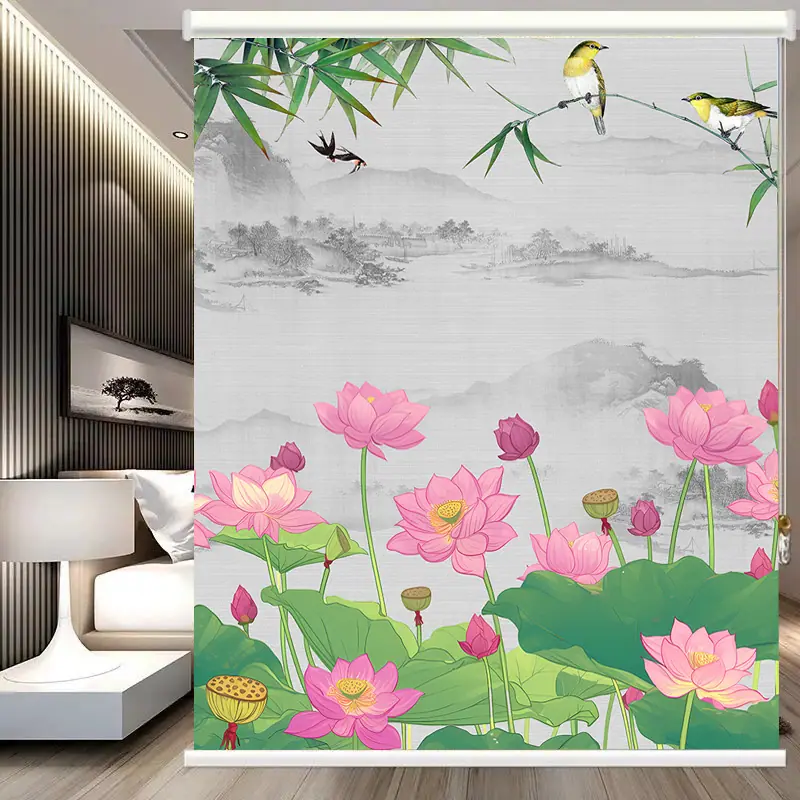 Rèm cuốn in tranh cản nắng 100% Mã HSE0612-1